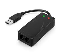 AGPtek®External USB 2.0 3 in 1 Data Fax Voice Dial Up USB fax Modem 56K V.92 V.90 CX93010 WIN7 Receive Send Fax on Computer with RJ11 Cable, [Importado de UK]