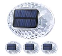 AGPTEK Luz Solar Led Exterior, Lámpara Solar Jardín, Diseño de Panel Solar Inclinado, IP65 Impermeable, Aplique Pared Exterior Multifunciona Jardín para Cercas, Paredes, Balcones Decorativos, 4PCS