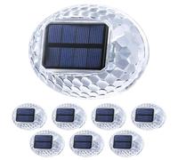 AGPTEK Luz Solar Led Exterior, Lámpara Solar Jardín, Diseño de Panel Solar Inclinado, IP65 Impermeable, Aplique Pared Exterior Multifunciona Jardín para Cercas, Paredes, Balcones Decorativos, 8PCS