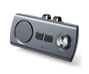 AGPTEK Manos Libres para Coche Bluetooth 5.3 con Siri, Google Asistente, Kit de Coche Altavoz Inalámbrico con Ranura de Tarjeta TF, Soporta Conexión de 2 Teléfonos Simultáneamente