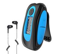 AGPTEK Mp3 Acuatico 8GB con Pantalla, S07 Clip Reproductor MP3 Waterproof IPX 8 Soporta Rdaio FM, Aleatorio Modo para Nadar, Correr, Azul