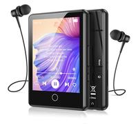 AGPTEK MP3 Bluetooth 5.3 con Pantalla Táctil de 2.8", Reproductor MP3 Sonido HiFi, Radio FM, Grabadora y Altavoz, 64GB Ampliable a 128GB y Player Funda
