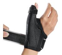 AGPTEK Muñequera Pulgar Derecho e Izquierdo con Soporte Desmontable, Férula Pulgar para Rizartrosis, Alivia el Dolor de Tenosinovitis Radial y del Dedo en Resorte, M(15-17cm)