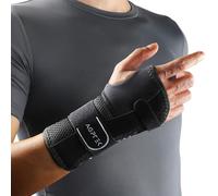 AGPTEK Muñequera Tendinitis para Nocturna Oficina y Día Soporte, Alivio Síndrome del Túnel Carpiano, Embarazo y Postoperatorio - Soporte Ergonómico con Férulas de Aluminio, Ajuste Seguro