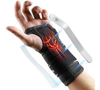 AGPTEK Muñequera Tendinitis para Nocturna Oficina y Día Soporte, Alivio Síndrome del Túnel Carpiano, Embarazo y Postoperatorio - Soporte Ergonómico con Férulas de Aluminio, Ajuste Seguro