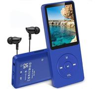 AGPTEK Reproductor MP3 de 16GB, 1.8" Pantalla con Auriculares Azul | Reproductor Deportivo Portátil, Reproductor de Música Sonido sin Pérdidas, Radio FM, Vídeo, Externo hasta 128GB
