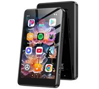 AGPTEK Reproductor MP3 de 96 GB con Bluetooth y WiFi, T08X Reproductor MP4 Android 14 de 4'', MP4 con Spotify, Audible, App Store, hasta 1 TB, Negro