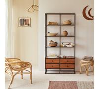 Agra - Biblioteca infantil de acacia maciza y metal H 175 x B 88 x T 35 cm
