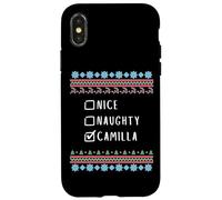 Agradable Traviesa Navidad Camilla Suéter Feo Carcasa para iPhone X/XS