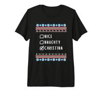 Agradable Traviesa Navidad Christina Suéter Feo Camiseta Premium