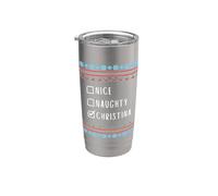 Agradable Traviesa Navidad Christina Suéter Feo Vaso térmico de acero inoxidable de doble pared