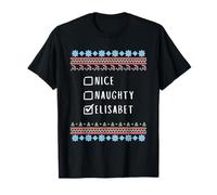 Agradable Traviesa Navidad Elisabet Suéter Feo Camiseta