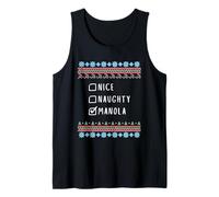 Agradable Traviesa Navidad Manola Suéter Feo Camiseta sin Mangas