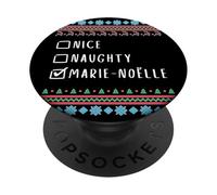 Agradable Traviesa Navidad Marie-Noëlle Suéter Feo PopSockets PopGrip Adhesivo