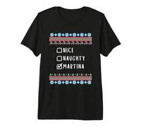 Agradable Traviesa Navidad Martina Suéter Feo Camiseta Premium