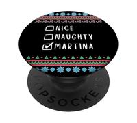 Agradable Traviesa Navidad Martina Suéter Feo PopSockets PopGrip Adhesivo