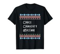 Agradable Traviesa Navidad Océane Suéter Feo Camiseta gráfica económica