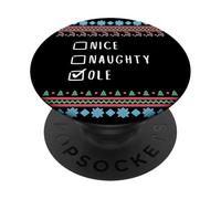 Agradable Traviesa Navidad Ole Suéter Feo PopSockets PopGrip Adhesivo