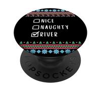 Agradable Traviesa Navidad River Suéter Feo PopSockets PopGrip Adhesivo