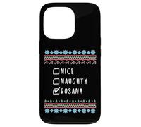 Agradable Traviesa Navidad Rosana Suéter Feo Carcasa para iPhone 13 Pro