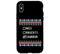 Agradable Traviesa Navidad Shannon Suéter Feo Carcasa para iPhone X/XS