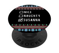 Agradable Traviesa Navidad Susanna Suéter Feo PopSockets PopGrip Adhesivo