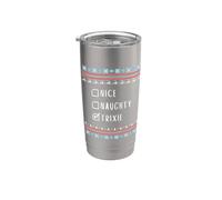 Agradable Traviesa Navidad Trixie Suéter Feo Vaso térmico de acero inoxidable de doble pared