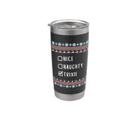 Agradable Traviesa Navidad Trixie Suéter Feo Vaso térmico de acero inoxidable de doble pared