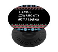 Agradable Traviesa Navidad Yasmina Suéter Feo PopSockets PopGrip Adhesivo