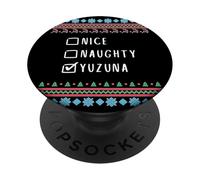 Agradable Traviesa Navidad Yuzuna Suéter Feo PopSockets PopGrip Adhesivo