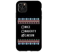 Agradable Travieso Navidad Carson Suéter Feo Carcasa para iPhone 11 Pro MAX