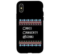 Agradable Travieso Navidad Genki Suéter Feo Carcasa para iPhone X/XS