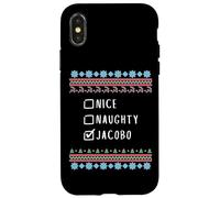 Agradable Travieso Navidad Jacobo Suéter Feo Carcasa para iPhone X/XS