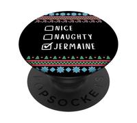 Agradable Travieso Navidad Jermaine Suéter Feo PopSockets PopGrip Adhesivo