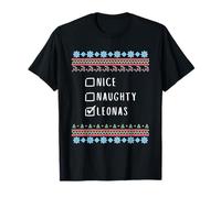 Agradable Travieso Navidad Leonas Suéter Feo Camiseta