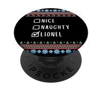 Agradable Travieso Navidad Lionel Suéter Feo PopSockets PopGrip Adhesivo