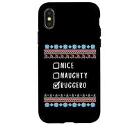 Agradable Travieso Navidad Ruggero Suéter Feo Carcasa para iPhone X/XS