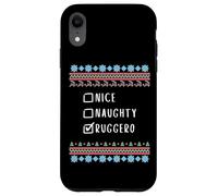 Agradable Travieso Navidad Ruggero Suéter Feo Carcasa para iPhone XR