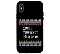 Agradable Travieso Navidad Solomon Suéter Feo Carcasa para iPhone X/XS