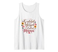 Agradecida y bendecida de ser llamada mamá Día de la Madre Flores Camiseta sin Mangas