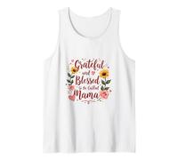 Agradecida y bendecida de ser llamada Mama Mother's Day Floral Camiseta sin Mangas