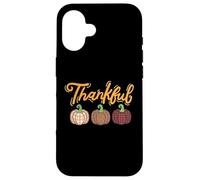 AGRADECIDAS, felices mujeres bendecidas con calabazas a cuadros de otoño Carcasa para iPhone 16