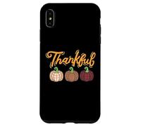 AGRADECIDAS, felices mujeres bendecidas con calabazas a cuadros de otoño Carcasa para iPhone XS Max
