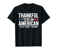 Agradecido de ser una Familia Americana Faith Freedom USA Camiseta