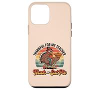 Agradecido por mi Profesor de Pavo Retro Funny Teach or Eat Pie Carcasa para iPhone 12 Mini