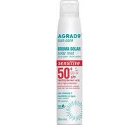 Agrado - Bruma seca solar sensitive SPF50+ | Resistente al agua | Formula Vegana | 200ml