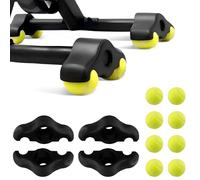 Agrdeed 4 piezas Rocker Plate Feet, Cycling Tenis Ball Footadapter Indoor, Portátil Absorbe los impactos, Entrenador de Bicicleta Reductor de Ruido Cycling Rocker Feet Adaptador para Wahoo Kickr Core