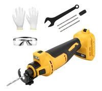 Agrdeed Herramienta de corte inalámbrica para paneles de yeso Dewalt 18V 20V batería 3 velocidades ajustable sin escobillas sierra giratoria 20000/25000/30000 RPM cortador de yeso sin escobillas 35 mm