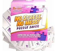 AGREATLIFE Adhesivos para Pegar las Piezas de Rompecabezas | 12 Laminas de Autoadhesivo | Marcos de Decoración de Puzzle de Pared | Papel Adhesivo para Enmarcar con 4 Accesorios Fijador Mural