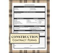 Agreement Forms Book For Contractors: Essential Fillable Templates For Contractors, Handymen, & Construction Professionals To Manage Projects, ... Of Service | Construction Contract Forms